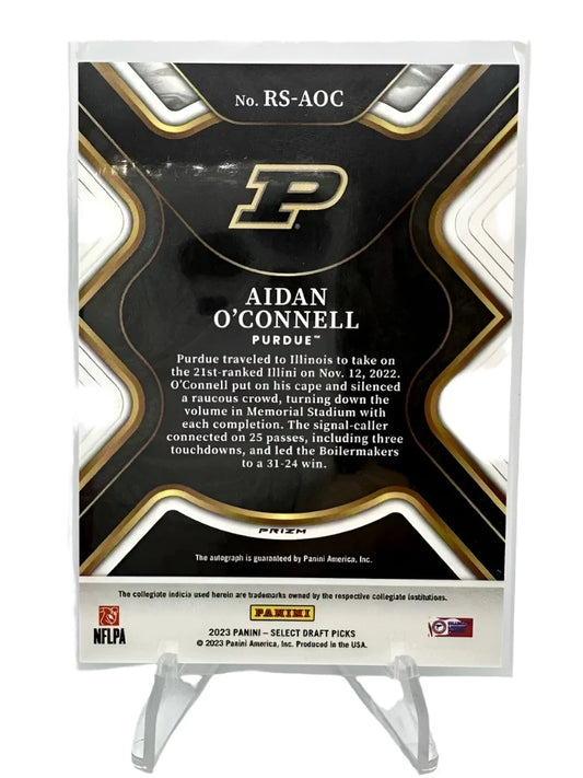 2022 Panini Select Draft Pick Auto Rookie Aidan O'Connell #RS-AOC