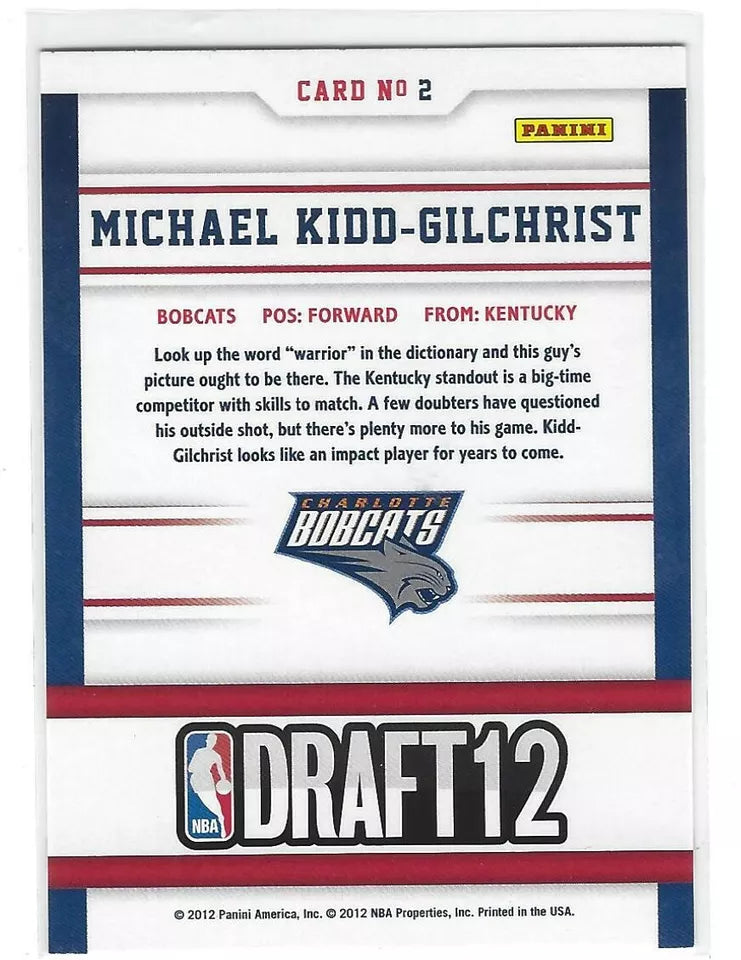 2012 Panini NBA Hoop BobCats Draft Night Michael Kidd-Gilchrist #2