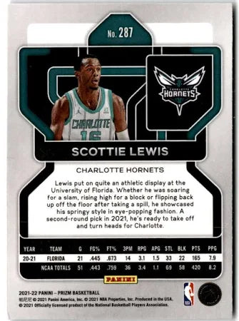 2021-22 Panini Prizm Rookies Scottie Lewis #287 Charlotte Hornets