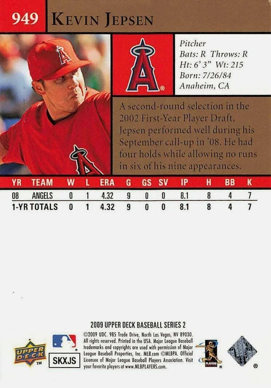2009 Upper Deck Kevin Jepsen RC #949 Los Angeles Angels