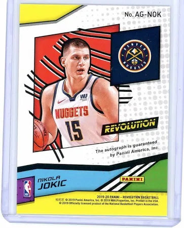 2019-20 Panini Revolution Nikola Jokic Denver Nuggets Auto #AG-NOK