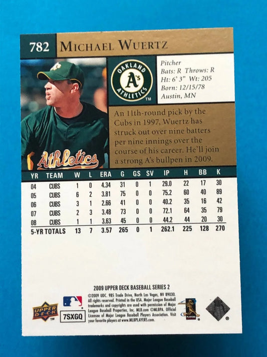 2009 Upper Deck Michael Wuertz #782 Oakland Athletics