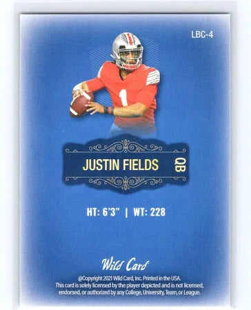 2021 Wild Card Limited Blue #LBC-4 - Justin Fields - Ohio State Buckeyes