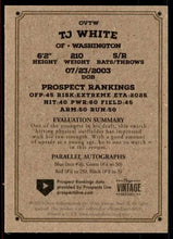 تحميل الصورة إلى عارض المعرض، 2023 Onyx Vintage #VATW TJ White Washington Nationals