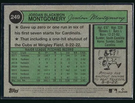 2023 Topps Heritage Jordan Montgomery #249 St. Louis Cardinals