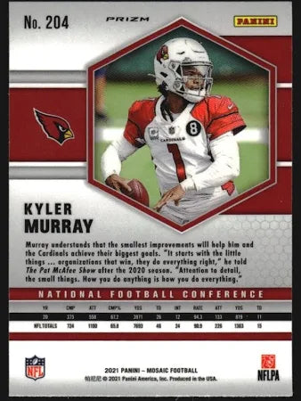 2021 Panini Mosaic Kyler Murray Pink Camo Arizona Cardinals #204