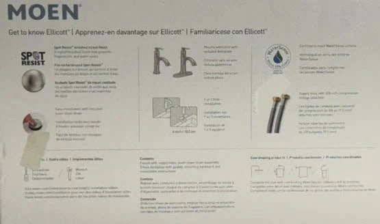 Moen Ellicott Bathroom Faucet Single Handle Stainless Steel 84632-SRN