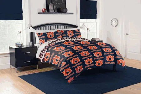 Auburn Tigers Hexagon Queen Comforter Set