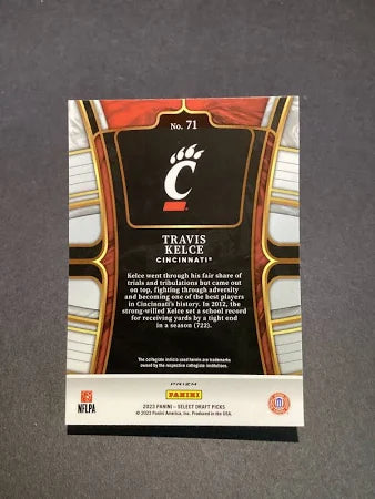 2023 Panini Select Draft Pick Travis Kelce #71