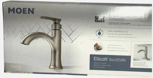 Moen 84632-SRN Ellicott Bathroom Faucet Single Handle Stainless Steel