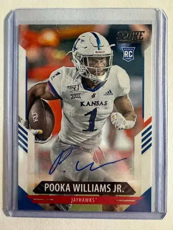 2021 Panini Score Auto Rookie Pooka Williams Jr. #378 Kansas Jayhawks