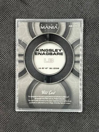 2022 Wild Card Auto Mania Blue Circle Kingsley Enagbare RC #AM-C11 Green Bay Packers (Copy)