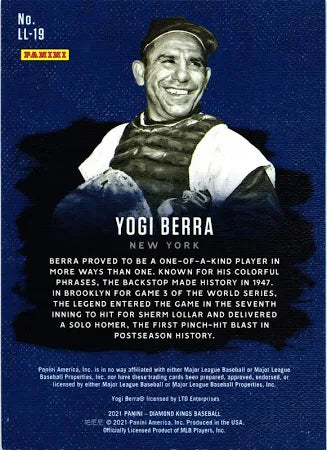 2021 Panini Diamond Kings Legacy Lithographs Yogi Berra #LL-19 New York Yankees