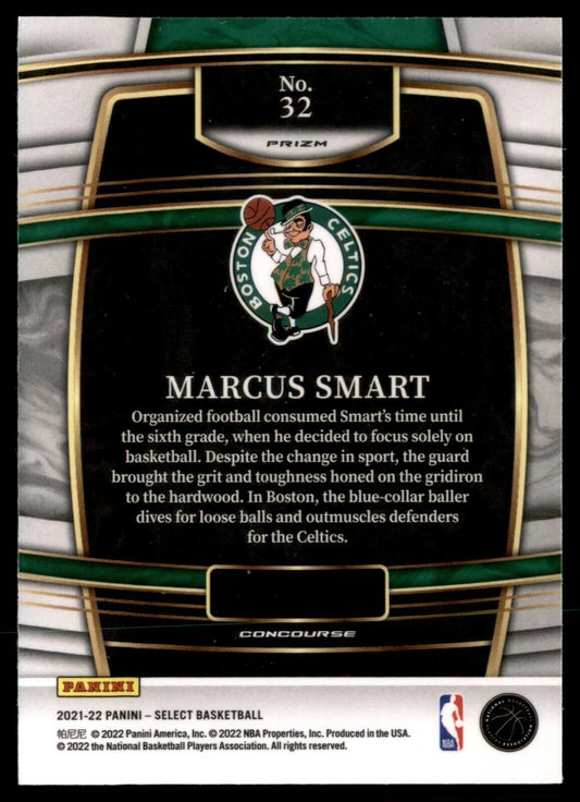 2021-22 Panini Select Marcus Smart Blue Prizm #32 Boston Celtics