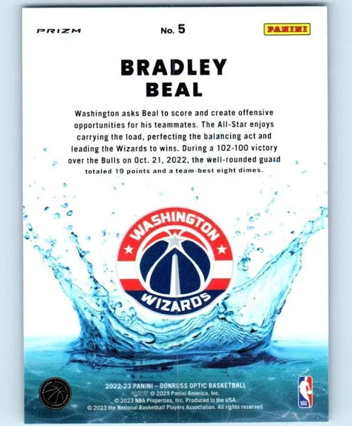 2022-23 Panini Donruss Splash Bradley Beal #5 Washington Wizards