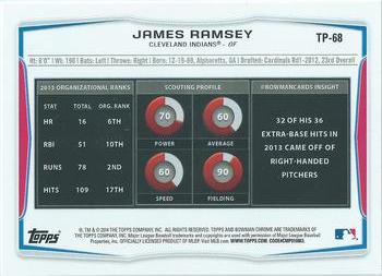 2014 Bowman Draft Top Prospects James Ramsey TP-68 Cleveland Indians