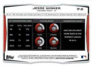 2014 Bowman Draft Top Prospects Jesse Winker TP-25 Cincinnati Reds