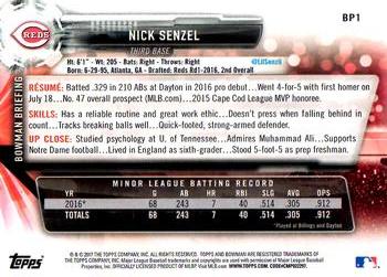 2017 Bowman Prospects Nick Senzel FBC BP1 Cincinnati Reds