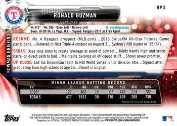 2017 Bowman Prospects Ronald Guzman BP3 Texas Rangers