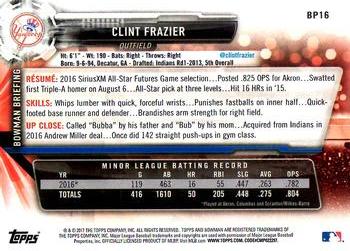 2017 Bowman Prospects Clint Frazier BP16 New York Yankees