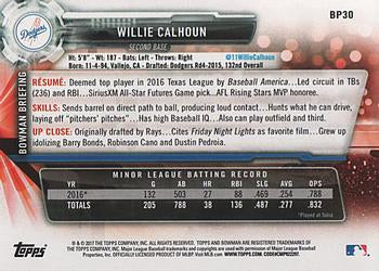 2017 Bowman Prospects Willie Calhoun BP30 Los Angeles Dodgers