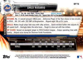 2017 Bowman Prospects Amed Rosario BP76 New York Mets