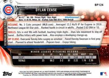 2017 Bowman Prospects Dylan Cease BP124 Chicago Cubs