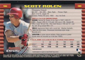 2002 Bowman Chrome Scott Rolen # 96 Philadelphia Phillies