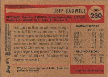 2002 Bowman Heritage Jeff Bagwell # 230 Houston Astros