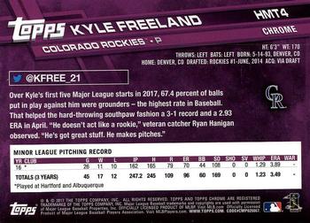 2017 Topps Chrome Update Kyle Freeland RC HMT4 Colorado Rockies