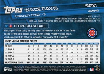 2017 Topps Chrome Update Wade Davis HMT21 Chicago Cubs