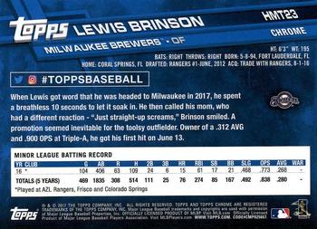 2017 Topps Chrome Update Lewis Brinson RC HMT23 Milwaukee Brewers