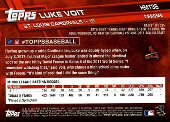 2017 Topps Chrome Update Luke Voit RC HMT36 St. Louis Cardinals