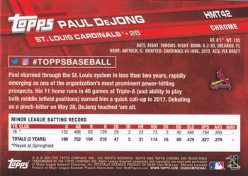 2017 Topps Chrome Update Paul DeJong RC HMT42 St. Louis Cardinals
