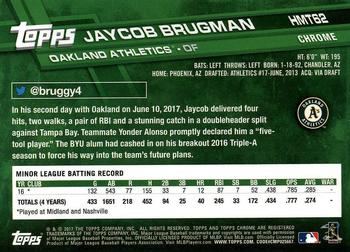 2017 Topps Chrome Update Jaycob Brugman RC HMT62 Oakland Athletics