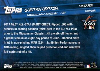 2017 Topps Chrome Update Justin Upton AS #HMT88 Detroit Tigers