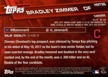 2017 Topps Chrome Update Bradley ZimmerRD HMT96 Cleveland Indians
