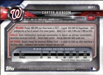 2018 Bowman Chrome Prospects Carter Kieboom BCP7 Washington Nationals