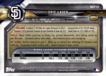 2018 Bowman Chrome Prospects Eric Lauer BCP18 San Diego Padres