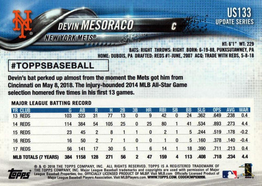 2018 Topps Update Devin Mesoraco #US133 New York Mets