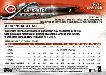 2018 Topps Update Matt Harvey #US238 Cincinnati Reds
