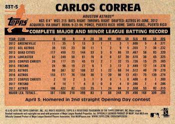 2018 Topp Chrome 1983 Topps Baseball Carlos Correa 83T-5 Ho#USton Astros