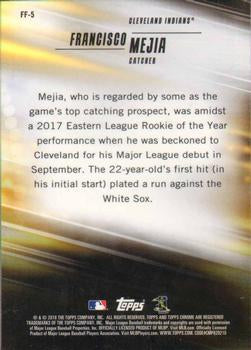 2018 Topp Chrome Freshman Flash Francisco Mejia RCFF-5 Cleveland Indians
