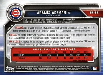 2019 Bowman Prospects Aramis Ademan #BP-84 Chicago Cubs
