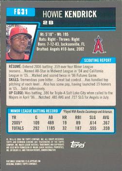 2006 Bowman Draft Picks & Prospects Chrome Futures Game Prospects Howie Kendrick FG31 Los Angeles Angels