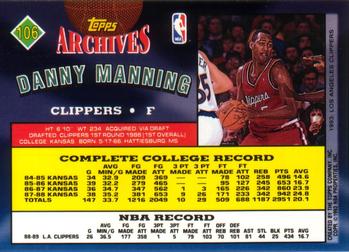1992-93 Topps Archives Danny Manning #106 Los Angeles Clippers