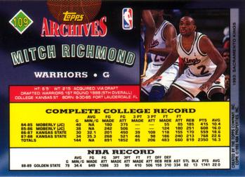 1992-93 Topps Archives Mitch RichmondËœUER #109 Golden State Warriors