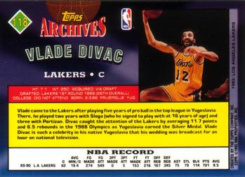 1992-93 Topps Archives Vlade Divac #118 Los Angeles Lakers