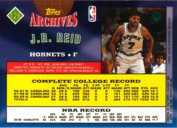 1992-93 Topps Archives J.R. Reid #126 Charlotte Hornets