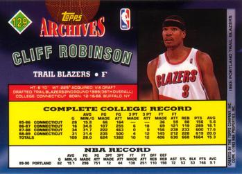 1992-93 Topps Archives Cliff Robinson #129 Portland Trail Blazers